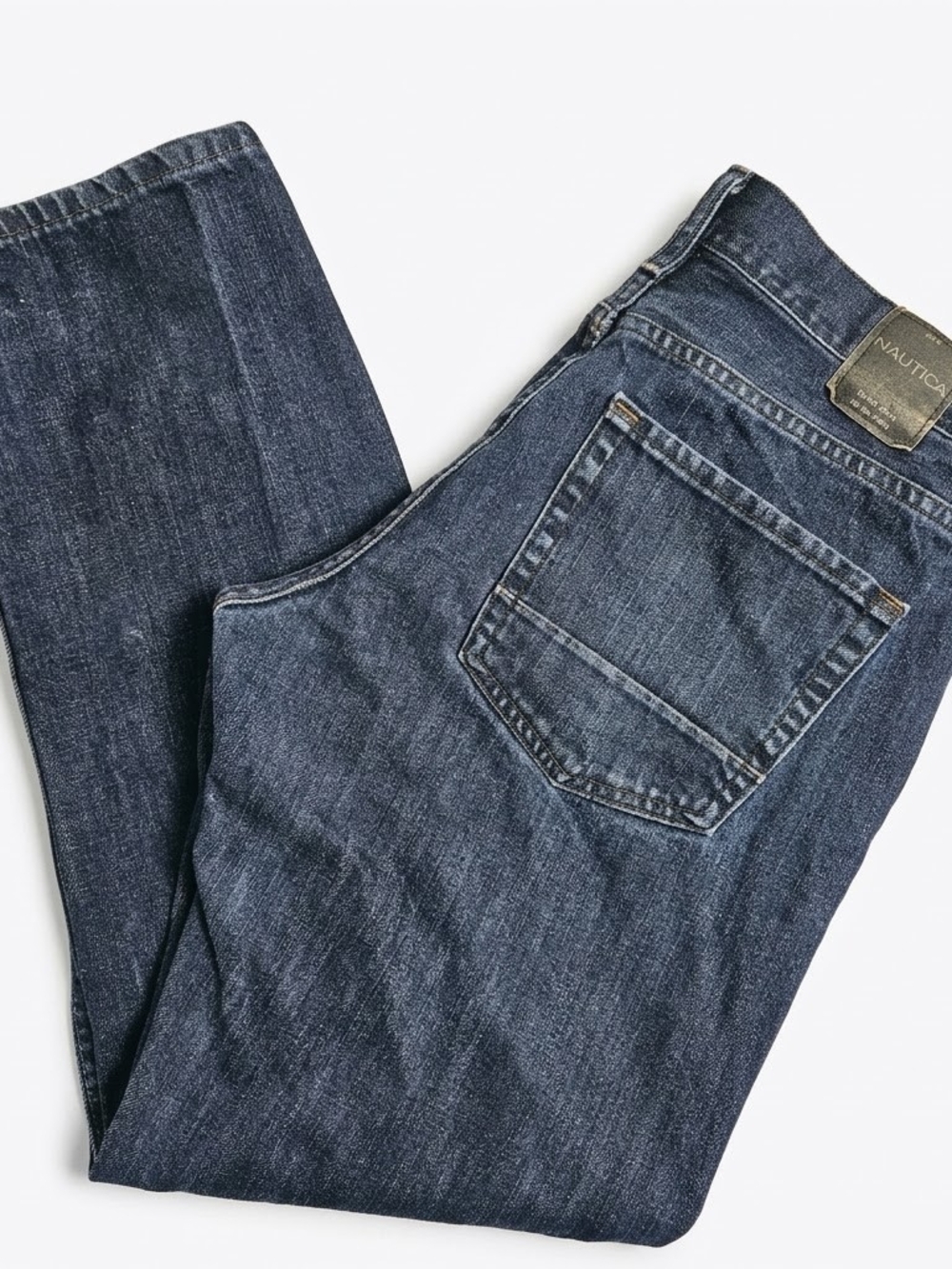 Nautica Straight Fit Mens 32x30 Jeans Dark Wash 100% Cotton Denim Classic Casual